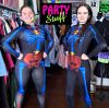 Adult Female Costumes to Hire - Supergirl MONIQUE Skeleton Lycra Bodysuit (XSMALL)
